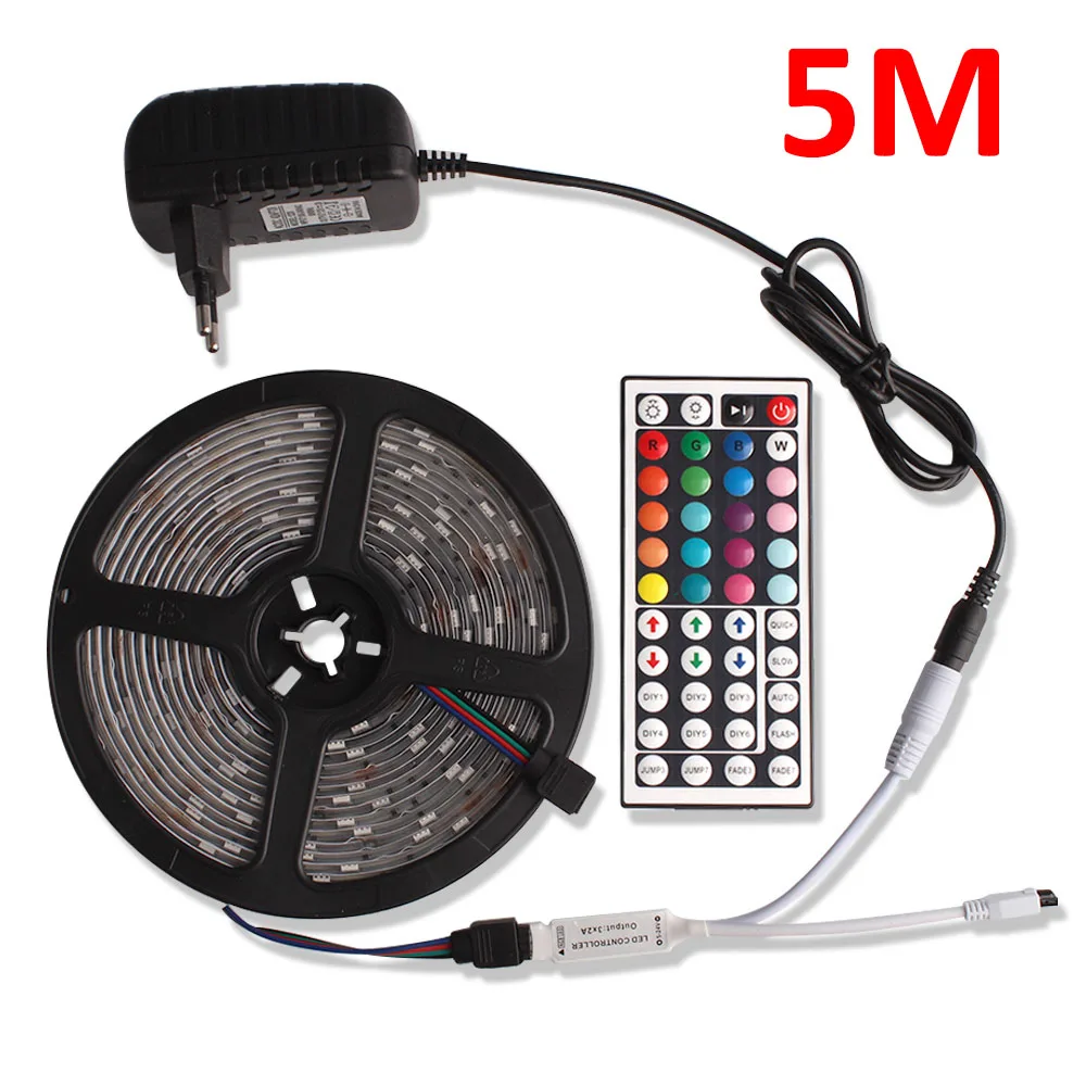 5M Set 15 м светодиодный RGB лампы 5 м 10 м кухонный шкаф светодиодные лампы для дома Colset декоративный светильник ing Водонепроницаемый 5050 2835 12 в ленточный светильник RGB - Цвет: 5M Set