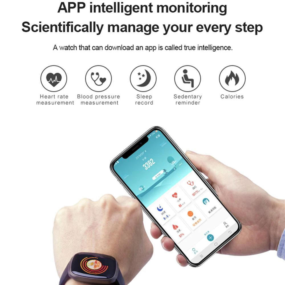 Смарт часы Timethinker GT103 мужские женские пульсометр кровяное давление фитнес трекер