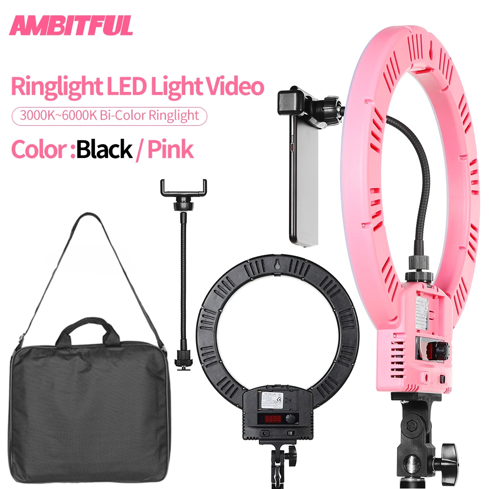 AMBITFUL RL-240 12 ''31 см светодиодный светильник с регулируемой яркостью 36 Вт 3200~ 5600K 240 светодиодный светильник для фото-и видеосъемки