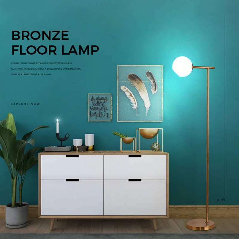 Современные железные акриловые напольные лампы в европейском стиле