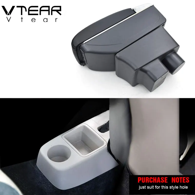 Vtear для Skoda Fabia, автомобильный подлокотник, кожаный подлокотник, usb интерфейс, коробка для хранения, Стайлинг, центральная консоль, аксессуары, украшение 2009