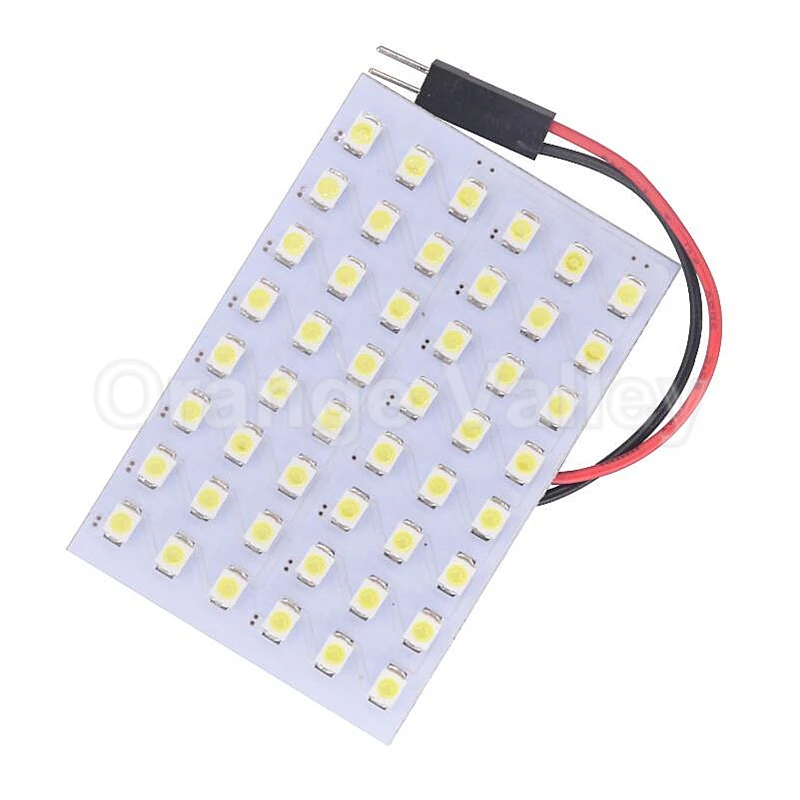 50 компл супер яркий T10 гирлянда 48 светодиодный 3528 1210 SMD белый автомобиль авто купол светодиодные лампы лампа для ламп накаливания адаптеры для сим-карт