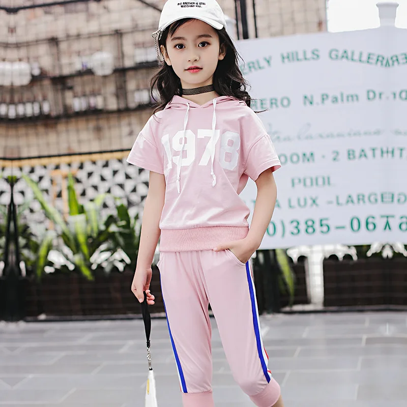 Children's suit 2018 summer new Korean version two girls seven children's pants leisure sports s | Детская одежда и обувь