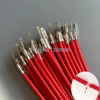 10cm plugs 4 8mm crimp terminal male spade connector cable 50 piece red 0 5mm2 wire