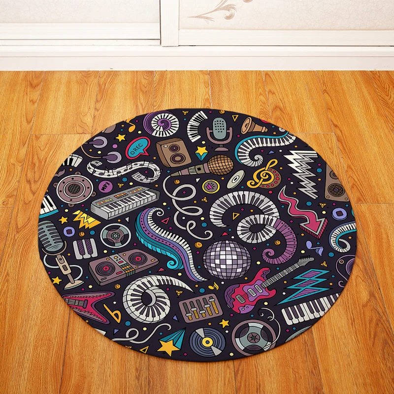 Note Key круглый ковер Детская игровая палатка гимнастический коврик спальня