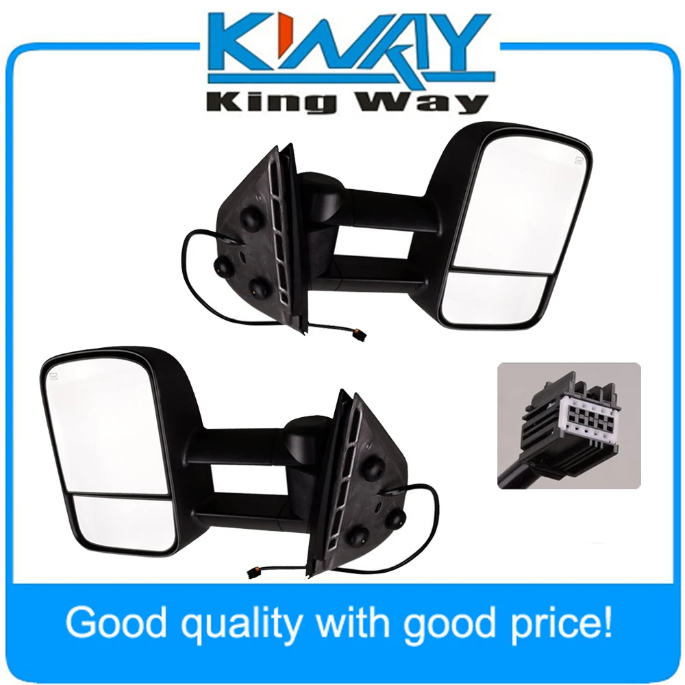 Боковые зеркала заднего вида с подогревом черный буксировочный комплект LH и RH