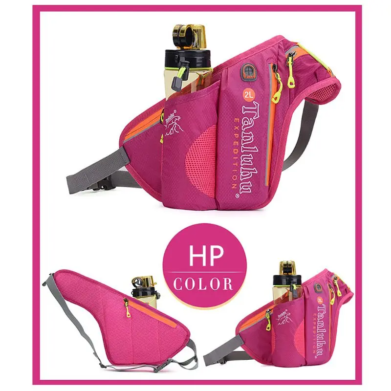 

Mens Waist Bag Fanny Nylon Block Unisex Waist Bag with Reflective Design and Support for High Quality Water Bottle