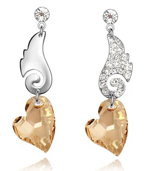 AAAA + стразы с украшением в виде кристаллов Крыло ангела сердцем дропшиппинг