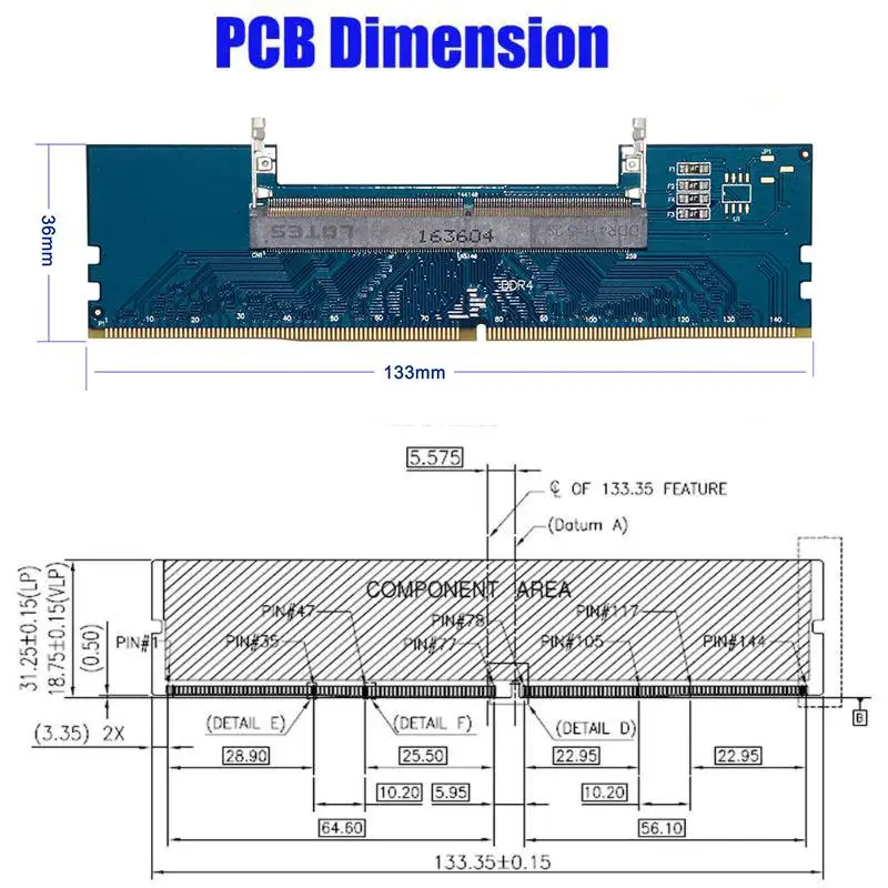 Профессиональный ноутбук DDR4 SO-DIMM на рабочий стол DIMM разъем для ОЗУ адаптер