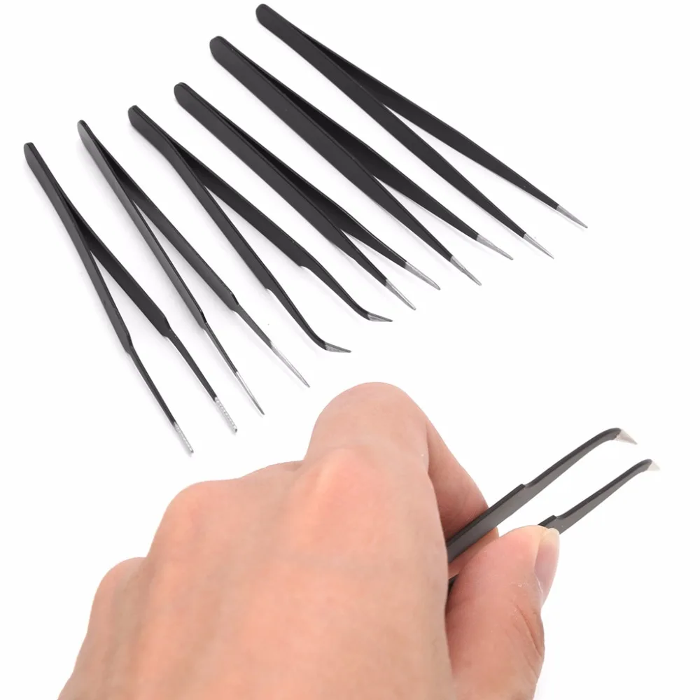 JAVRICK Pro Stainless Steel Beads Tweezer Nail Art Gel Picking Tool DIY Jewelry Portable | Украшения и аксессуары