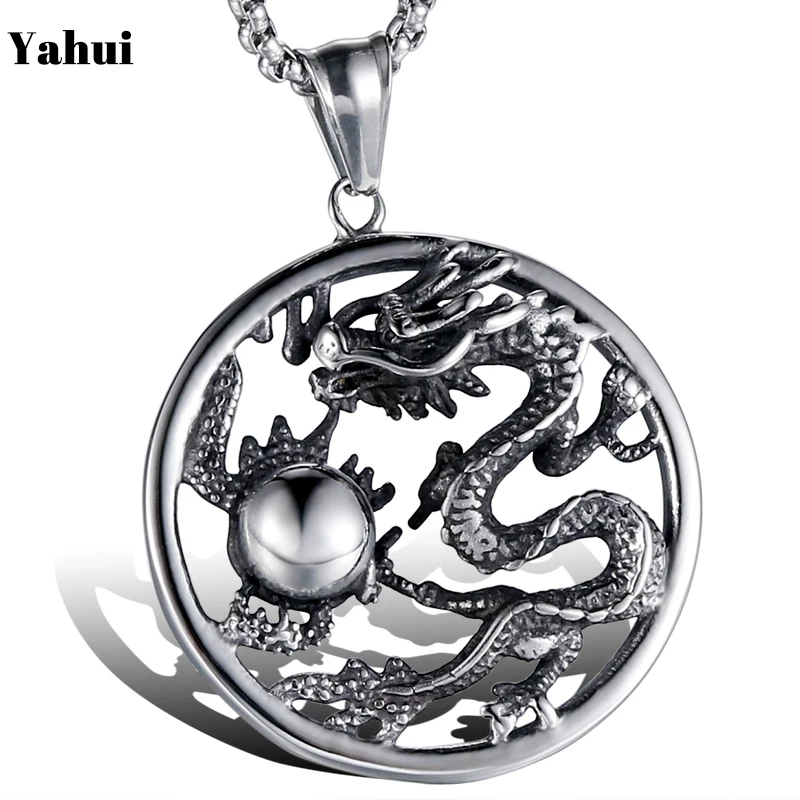 YaHui 2019The новые из нержавеющей стали Jinlong play бусы ожерелья и подвески винтажные