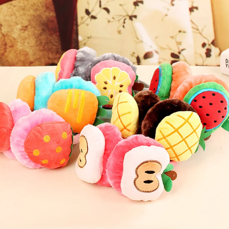 Арбуз клубника дети мультфильм фрукты Наушники для женщин пушистые плюшевые