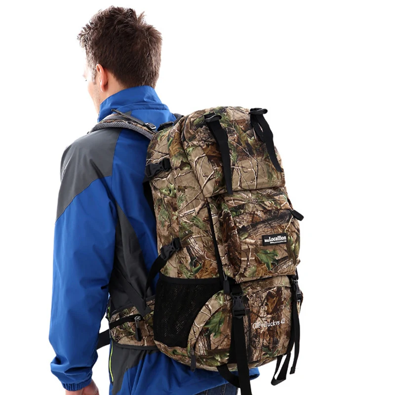 Locallion Large Capacity Hiking Backpacking Packs for Outdoor Travel Climbing Camping Mountaineering with Free Rain Cover | Спорт и