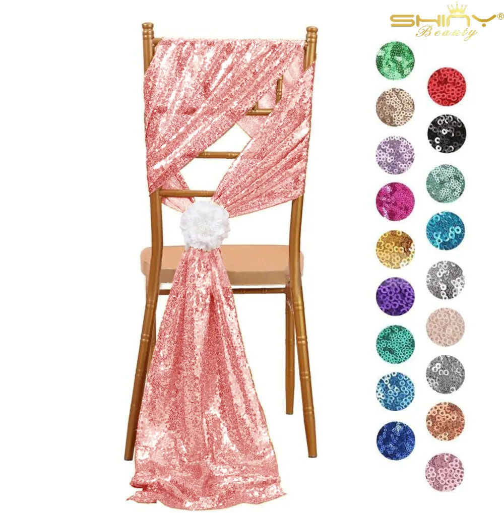 Блестящая Красота 30*275 см длинный Чехол для стула свадебного decoration-C0307 | Дом и сад