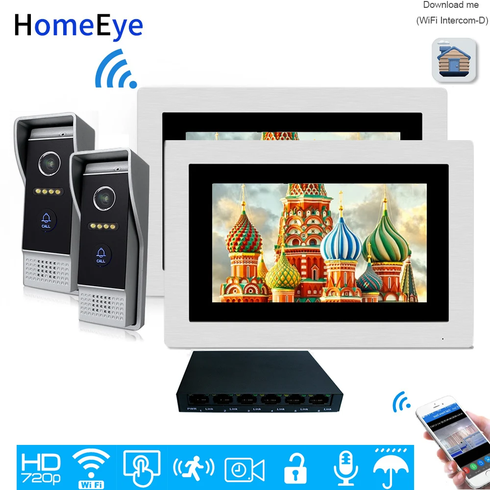 Видеодомофон HomeEye 720P Wi-Fi IP-камера поддержка Android/IOS 1.0 МП | Безопасность и защита