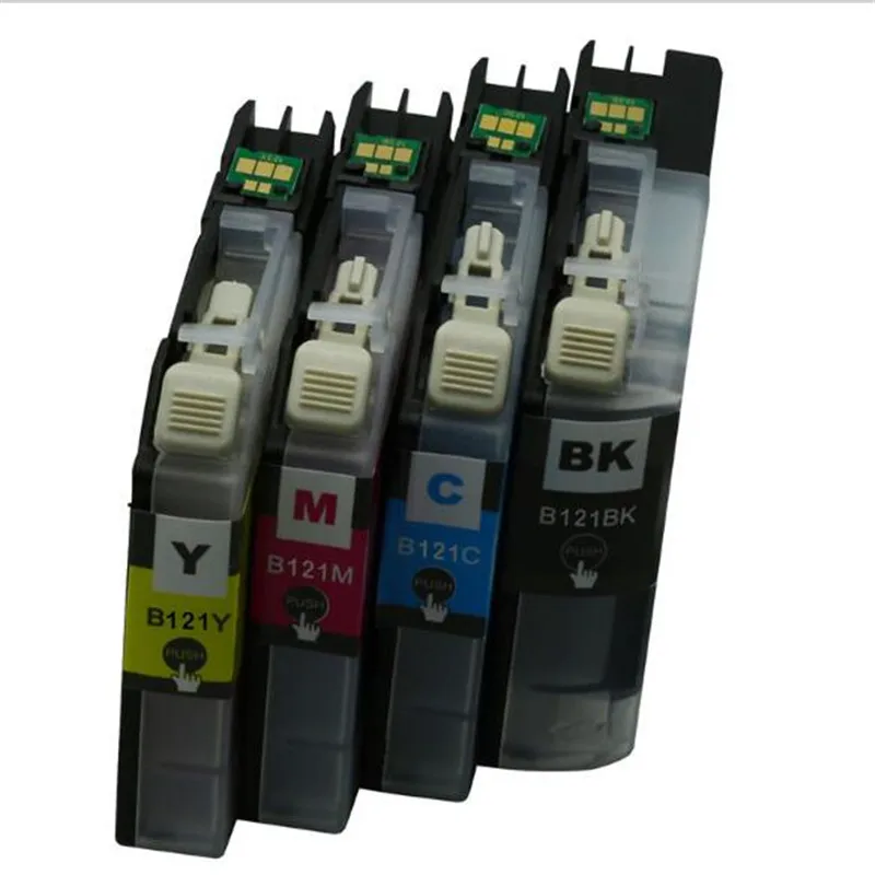 4pcs LC121 BK/C/M/Y full Inkjet Ink Cartridges compatible For Brother DCP-J552DW/ DCP-J752DW/ MFC-J470DW/ MFC-J650DW Printer | Компьютеры