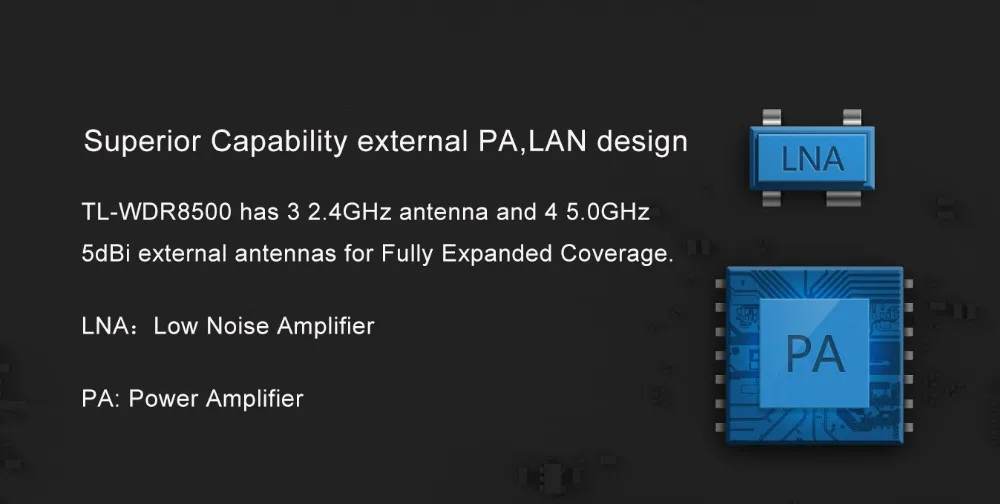 TP LINK WDR8500 Roteador беспроводной Wifi роутер 2,4G/5 GHz двухдиапазонный гигабитный 2200 Мбит/с TP-Link TL-WDR8500 Wi-Fi ретранслятор 7 антенн