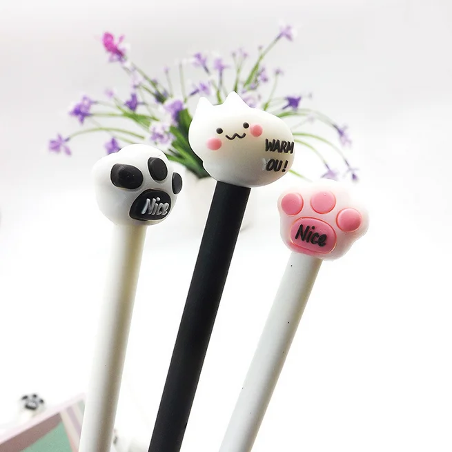 Kawaii Cat &amp Paw гелевая ручка школьные канцелярских записи подписания дети студент