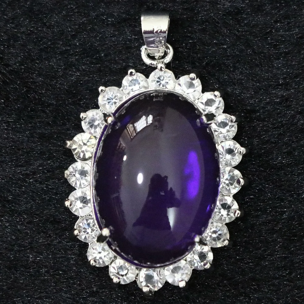 Горячий зеленый красный фиолетовый джаспер кристалл 26x32 мм овальный кулон