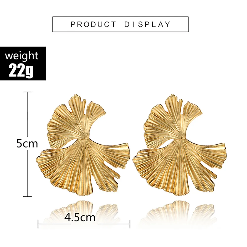 Женские винтажные модные креативные серьги гвоздики с большим металлическим