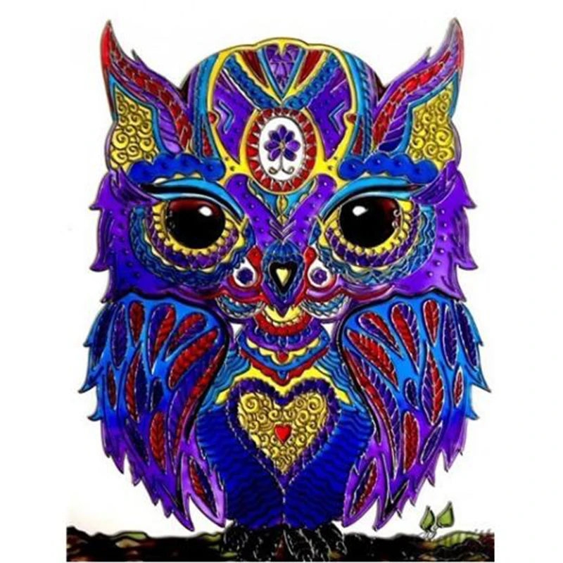 Новый DIY полный квадрат Алмазная картина мультфильм сова мозаика вышивка