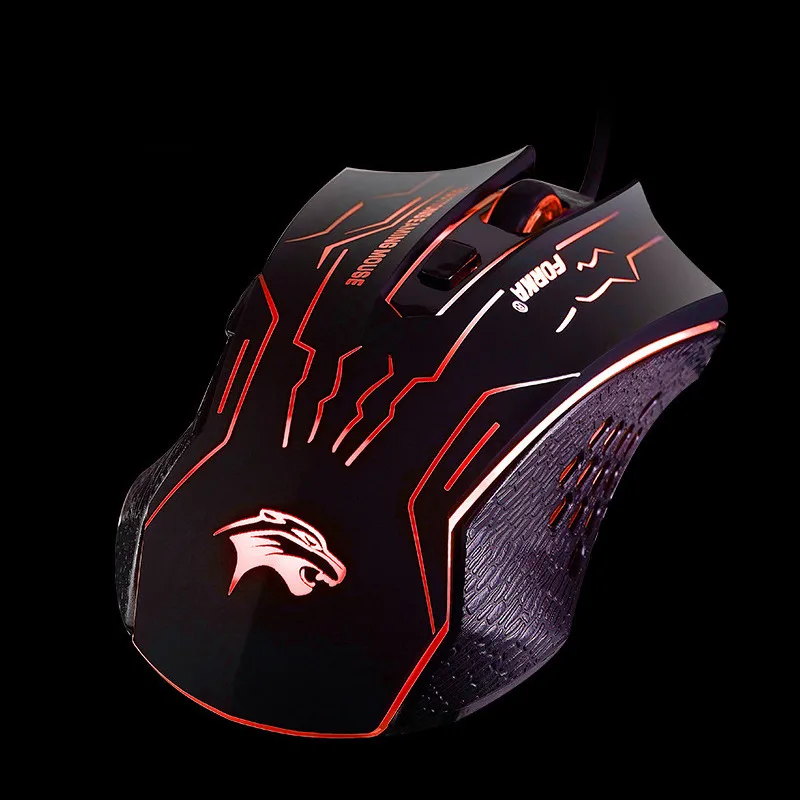 Проводная игровая мышь USB 6 кнопок 3200DPI бесшумная оптическая компьютерная для ПК