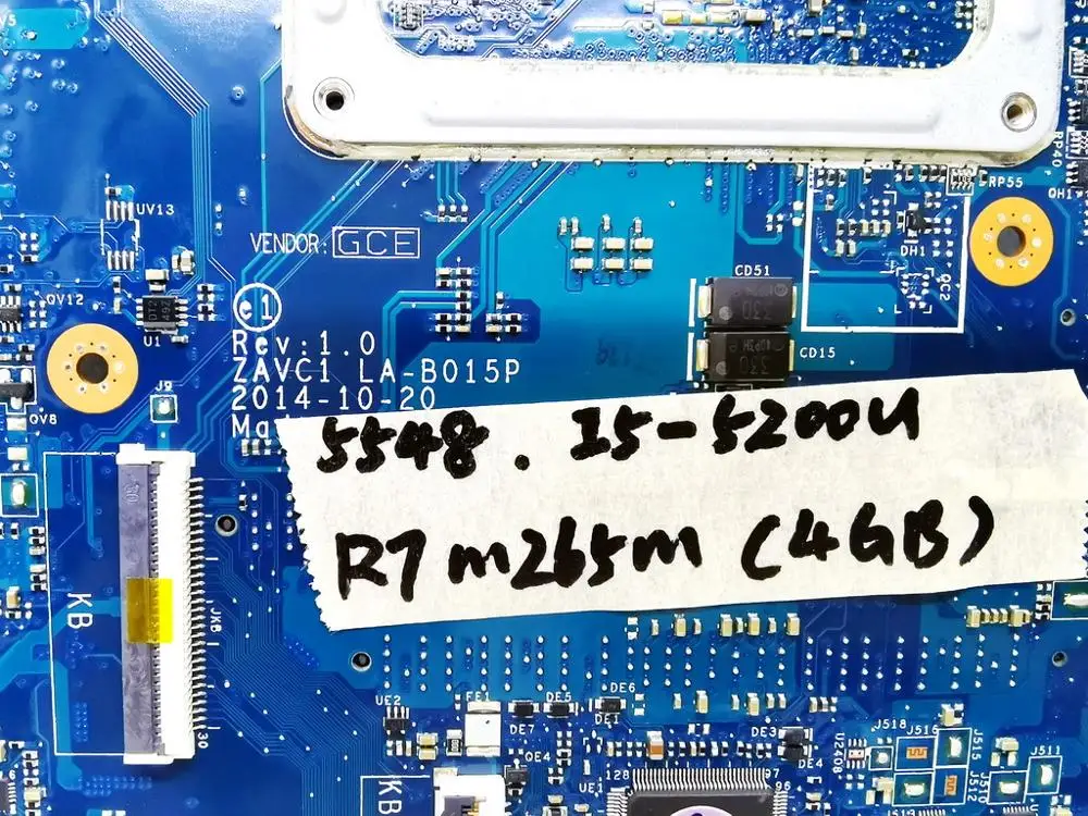 Оригинальная материнская плата для ноутбука DELL 5548 I5-5200U R7 M265M 4 Гб ZAVC1 LA-B015P