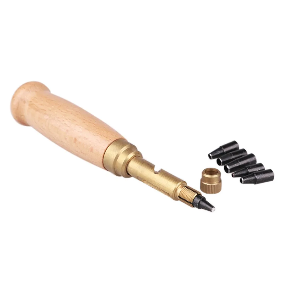 Кожаный ремень Перфорация набор инструментов 6 в 1 с наконечником размеры