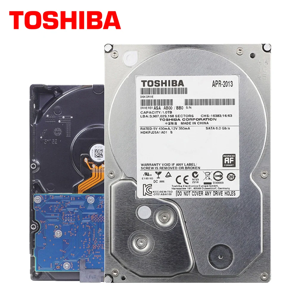 TOSHIBA видео HDD для наблюдения 3 5 &quotВнутренний жесткий диск 1 ТБ 5700 об/мин SATA 6 ГБ/сек.
