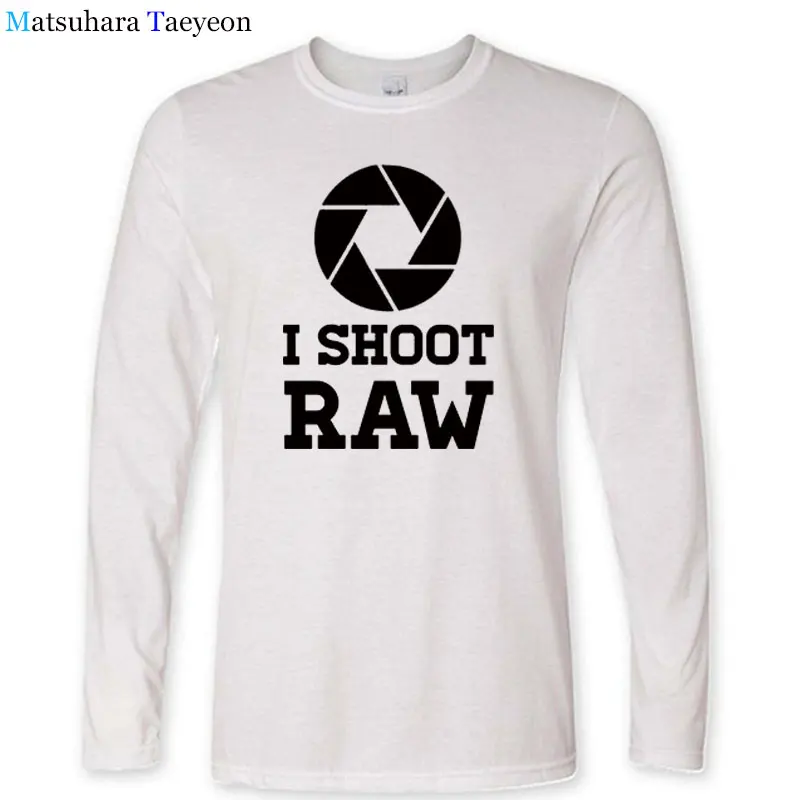 Летние футболки I Shoot Raw мужские топы футболка фотографа Повседневная хлопковая с