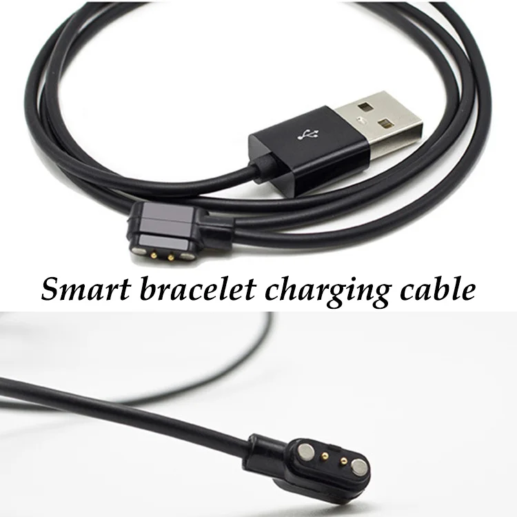 Универсальный два контакта умный Браслет зарядный кабель usb зарядный кабель браслет Смарт часы замена зарядный кабель