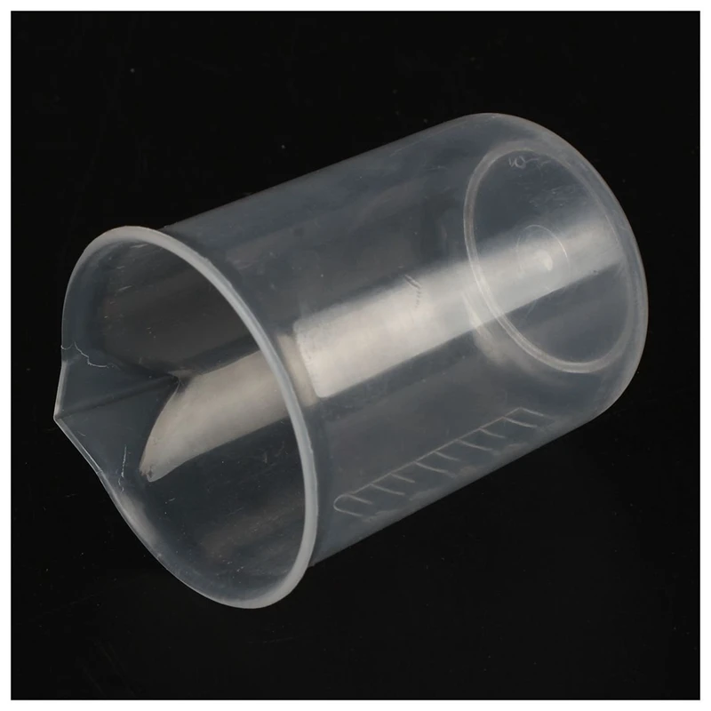 Plastic Capacity Measuring Cup Beaker Laboratory Set 50ml 10 Pcs Clear | Канцтовары для офиса и дома