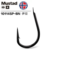 5 pack mustad 10114 high carbon steel fishing hook barbed hook size 1 15 competition carp crucian fishing accessory