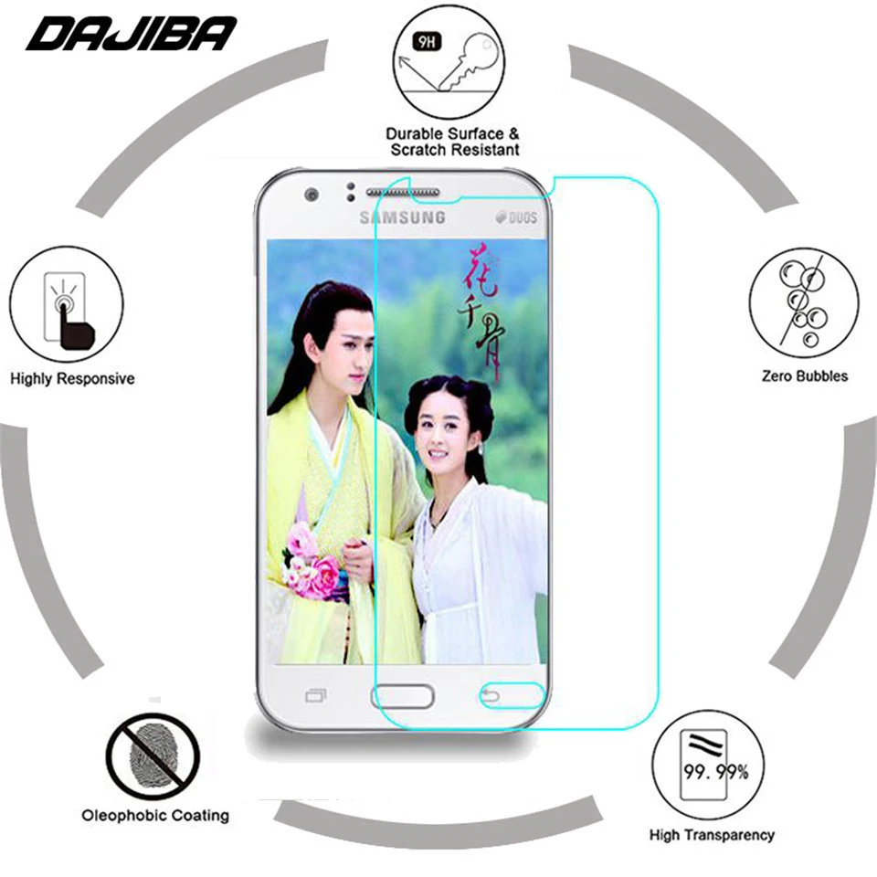 2.5D 9H закаленное стекло для Samsung Galaxy J1 Ace ультра тонкий экран с защитой против