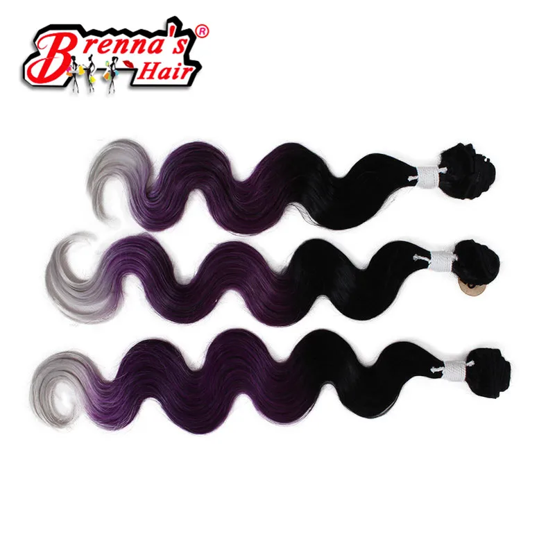 Eunice волосы 22 &quotСинтетические объемные волнистые пучки волос Ткачество три тона