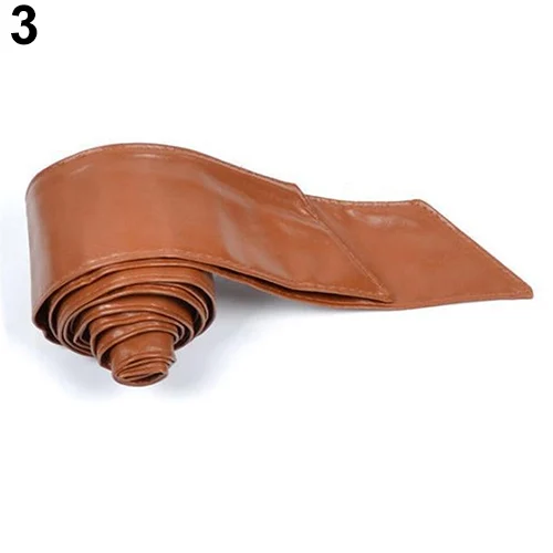 

Hot Women's Ladies Faux Leather Bowknot Corset Tie Cinch Cummerbunds 8O4R