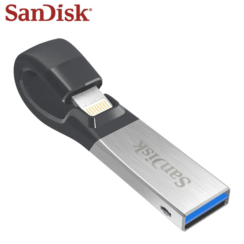 SanDisk iXPAND USB флеш накопитель 64 ГБ 32 OTG USB3.0 SDIX30N накопители Освещение флешки для iPhone