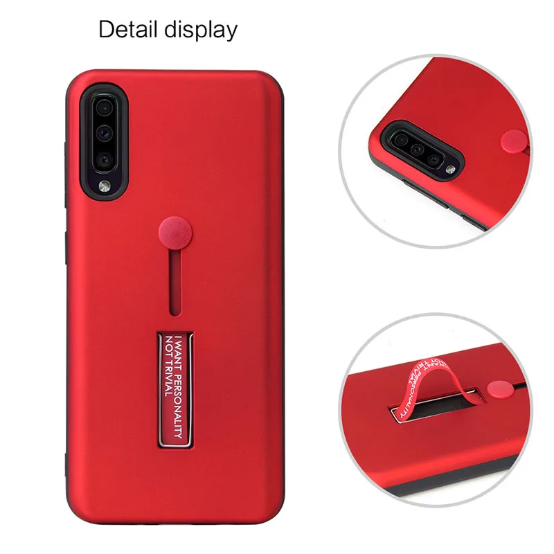 Чехол с металлическим кольцом и скрытым держателем для Samsung Galaxy A30 A50 A70 A9 Star Pro