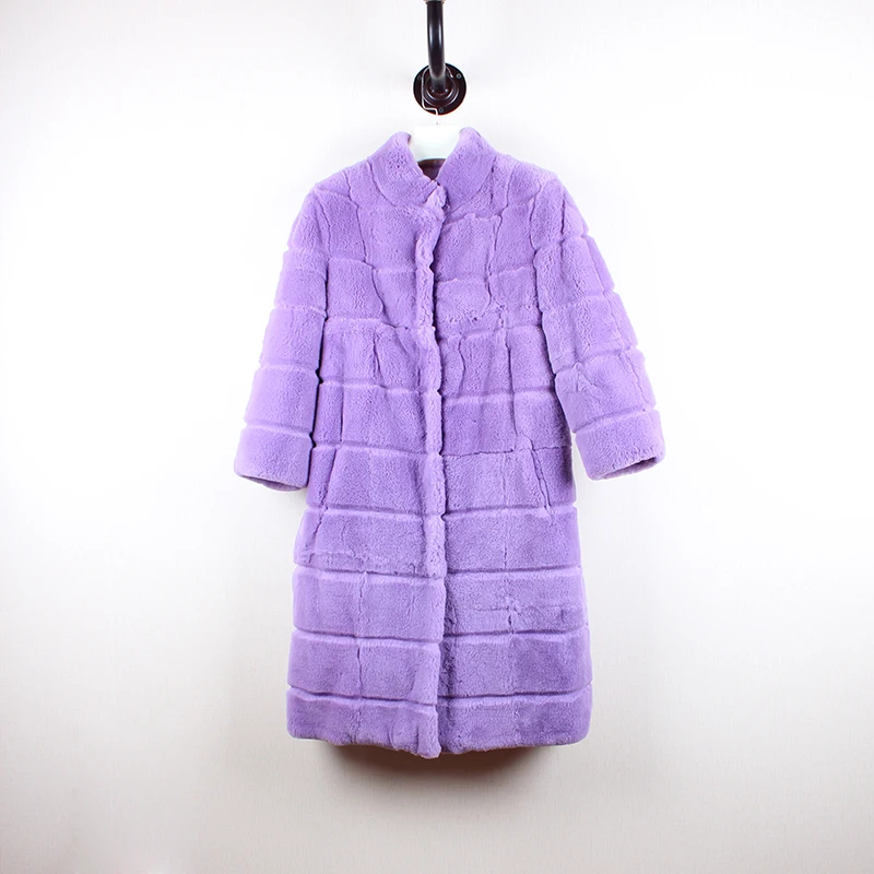 Бренд 2019 новый натуральный мех пальто зимняя куртка для женщин Мягкие Длинные