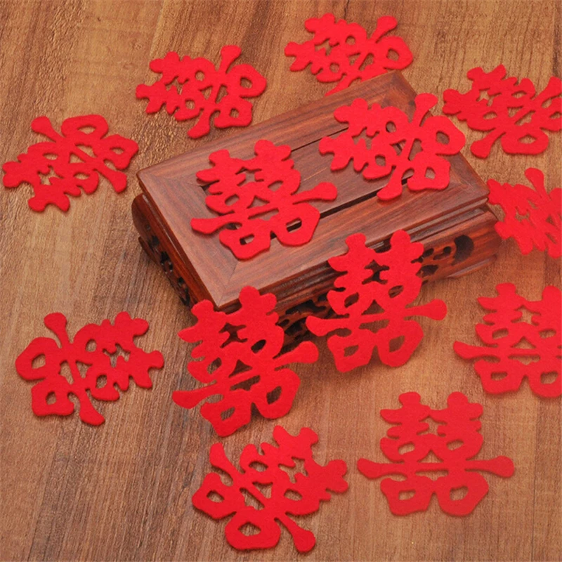 36 шт./лот нетканый мини свадебных платьев декоративных изделий и порез красный