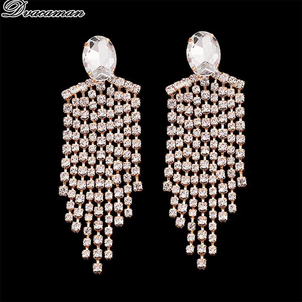 Dvacaman Boho, многоцветные серьги-капли с кристаллами, Женские Модные металлические массивные серьги, этнические свадебные подарки, ювелирные изделия, бижутерия - Окраска металла: 3