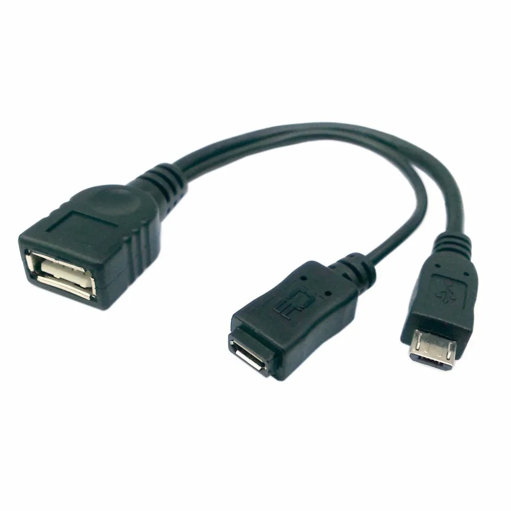 Кабель для телефона 1 в 2 OTG Micro USB Host Power Y Splitter адаптер Mirco 5 Pin Мужской Женский кабель