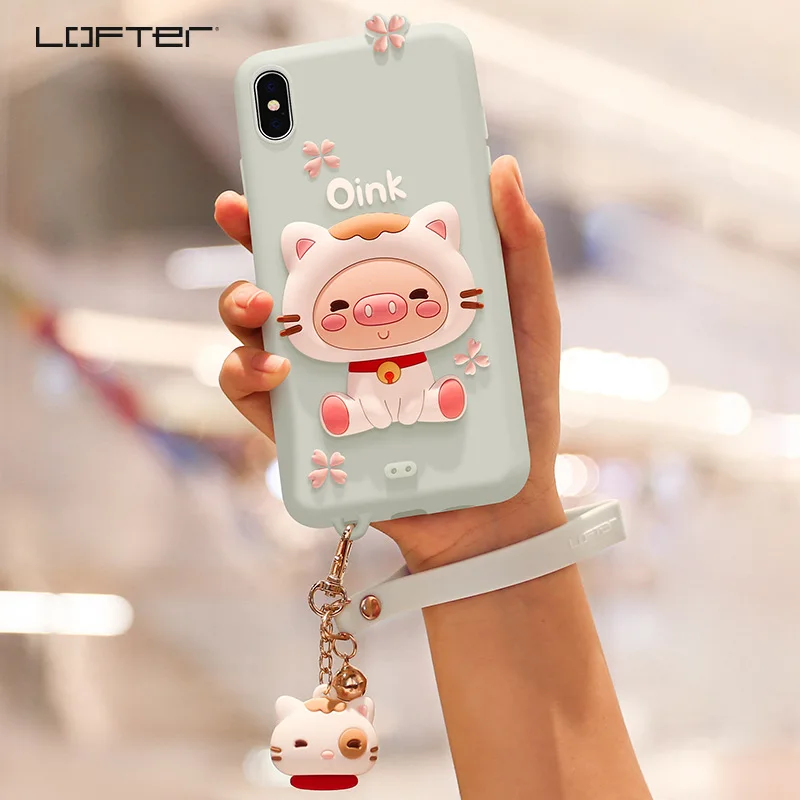 Lofter для iPhone X XS чехол силиконовый мягкий чехол для телефона с изображением поросенка из мультфильма для Apple iPhone XS MAX милый кот противоударный чехол