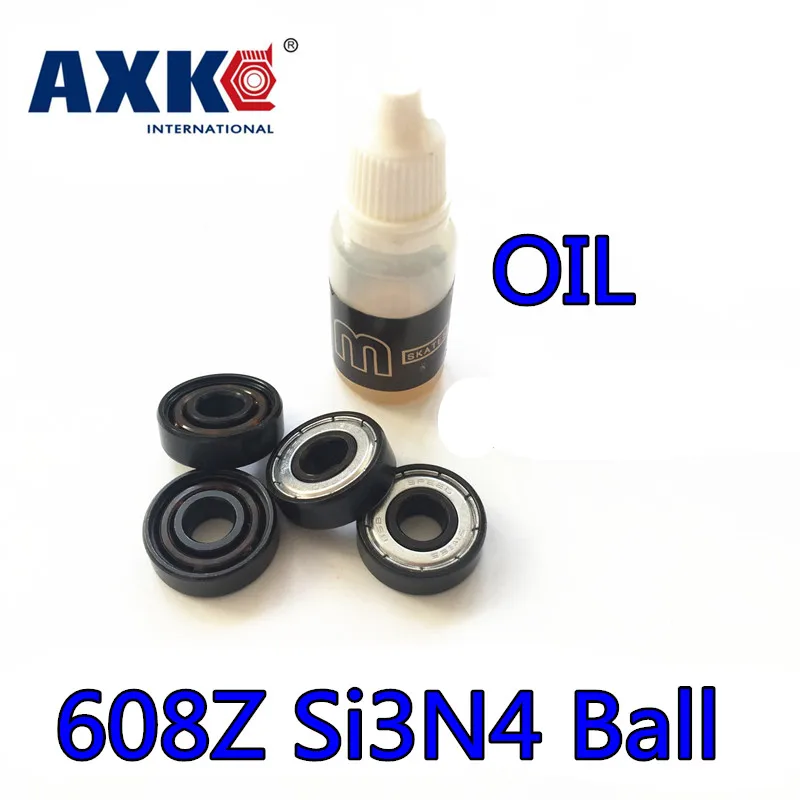 Axk 6 Balls Si3n4 Hybrid Ceramic 608zz 608z 608 встроенный подшипник конька скейтборд скоростной