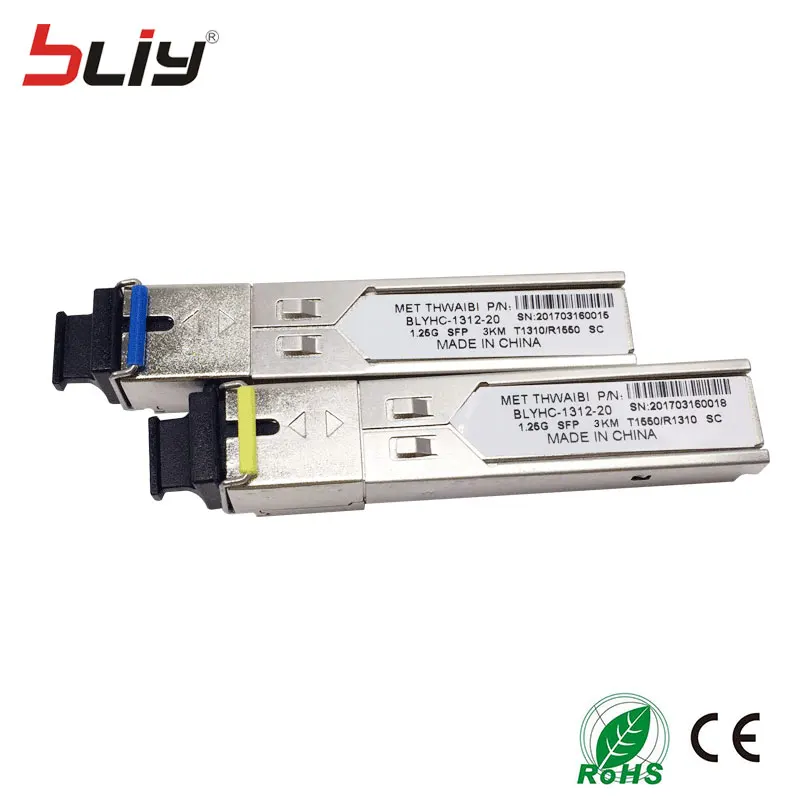 Модуль SFP разъем SC гигабитный 1 пара 5 км 120 DDM BIDI mini gbic 25 г otdr оптический модуль