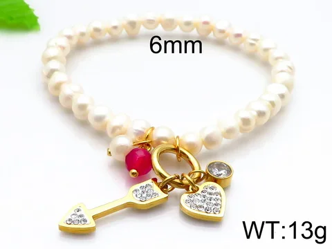 White 1 Модные браслеты из бисера, серебро, золото, нержавеющая сталь, для мальчиков и девочек, брелок в виде сердца, шаровой наконечник тяги, бусины, браслеты - Окраска металла: White 1