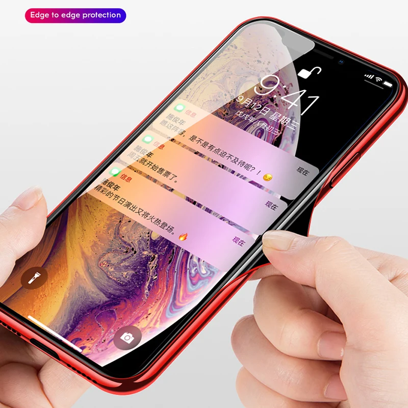 CHYI Роскошная плакированная edge чехол для телефона iphone xs max стекло Xr стеклянная