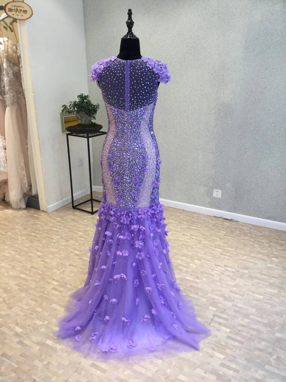 New Bling Bling Long Prom Dresses 2020 O-Neck Cap Sleeve Floor Length Beading Chiffon Mermaid Long Evening Dress vestido longo