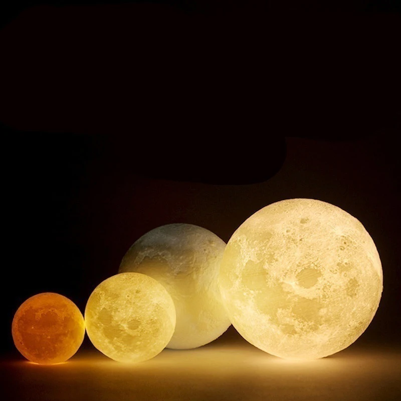 3D печать светодио дный лунный свет сенсорный переключатель светодиодный