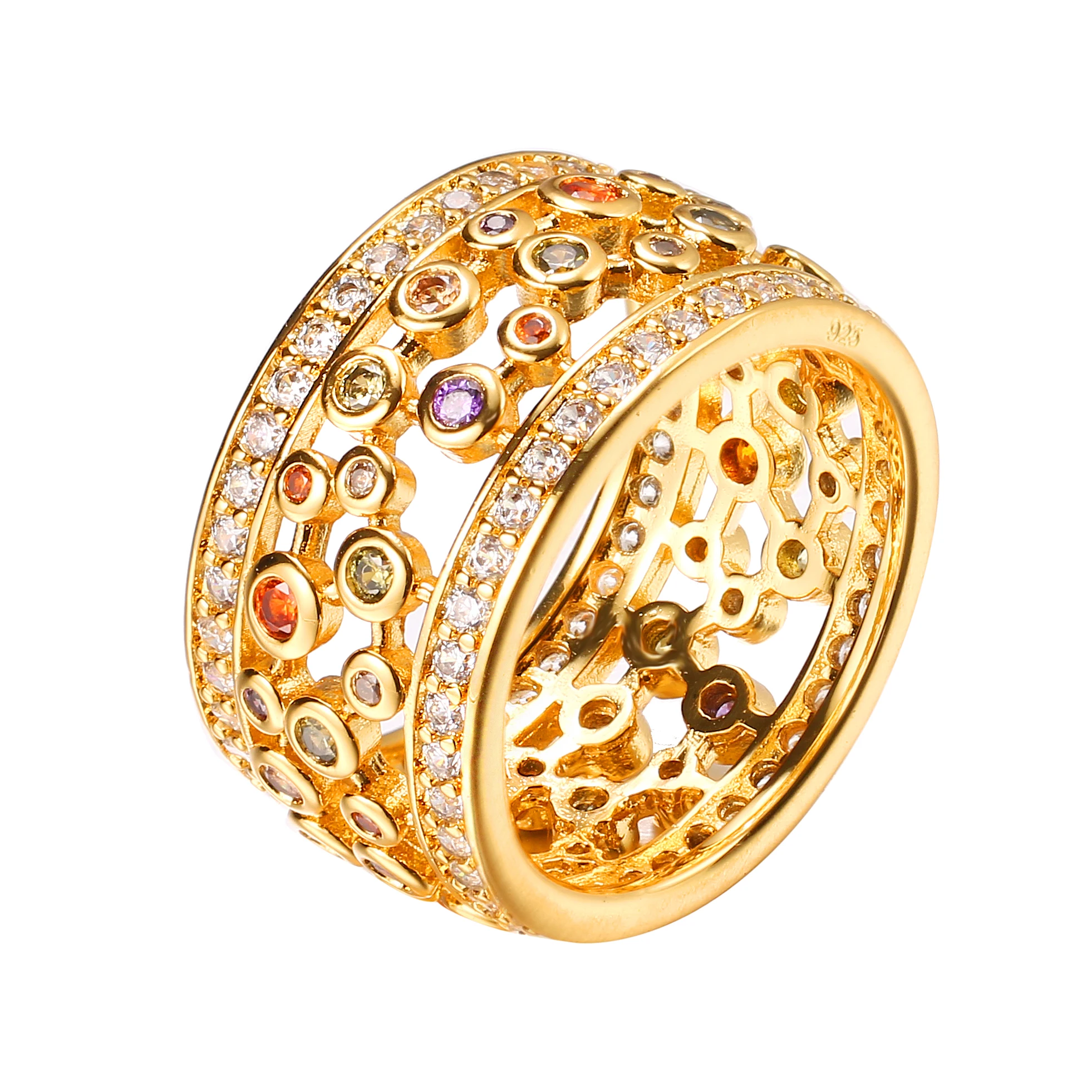 HERMOSA ювелирные изделия полый дизайн многоцветные блестящие драгоценные камни